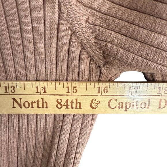 Madewell Ribbed Knit Langley Button Front Cardigan Sweater Women's XL Brown - Picture 6 of 9